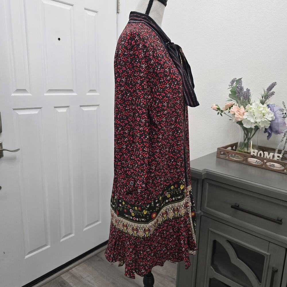 N21 Gilmar Printed Silk Patchwork Chemisier Dress… - image 3